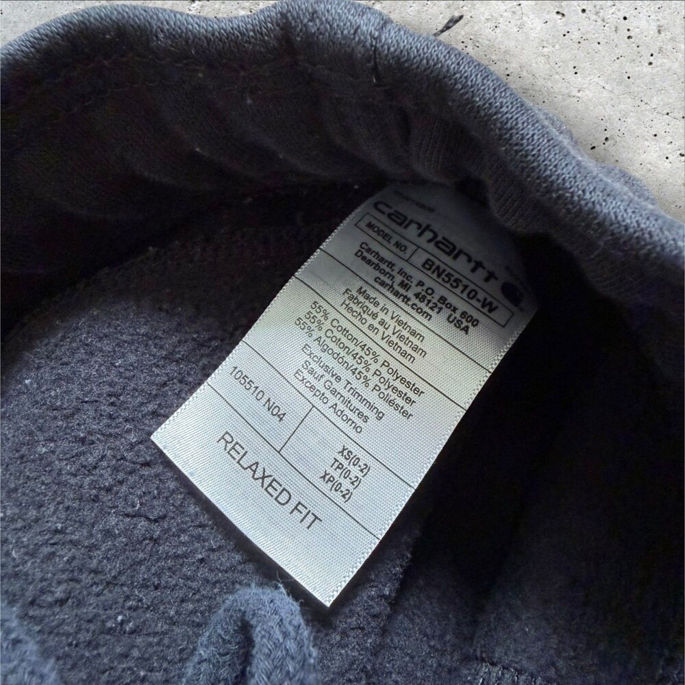 Carhartt Sweatpants Womens XS Black Relaxed Fit Fleece Jogger Pants BN5510-W - Picture 7 of 8